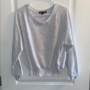 Ocean Drive Ruffled Crop Top Sweatshirt